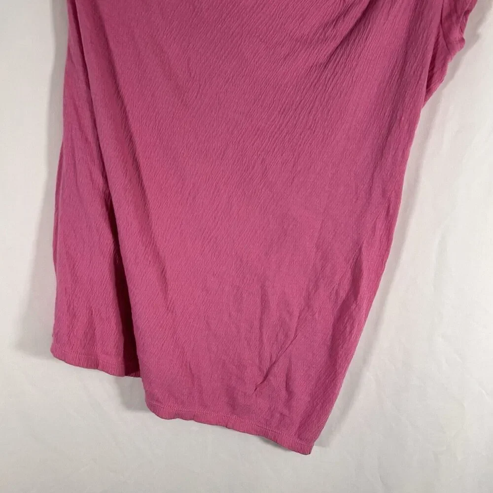 Free People Beach Blouse Women's Small Pink One Shoulder Pullover Lightweight